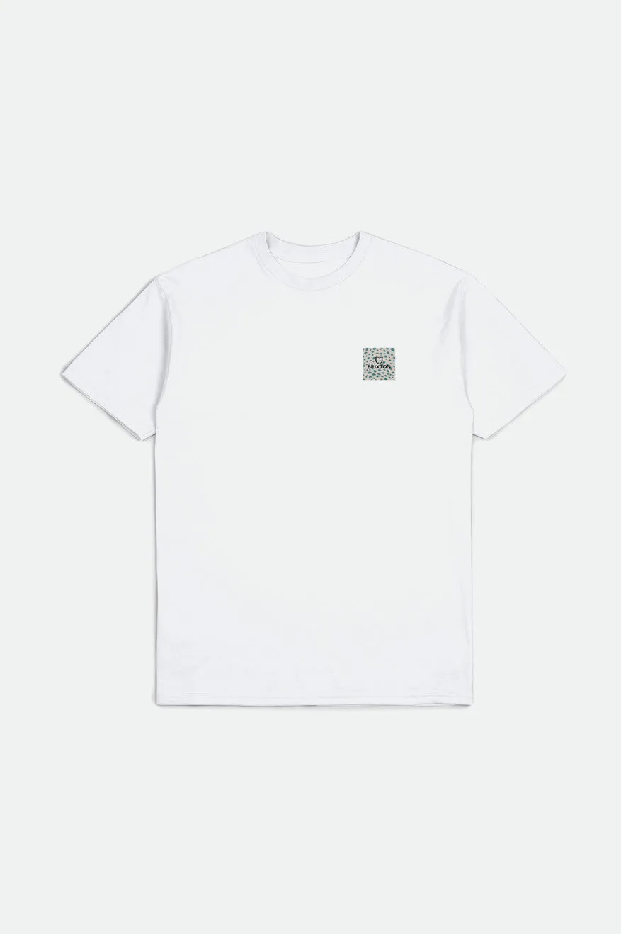 Alpha Square S/S Standard Tee - White/Cheetah