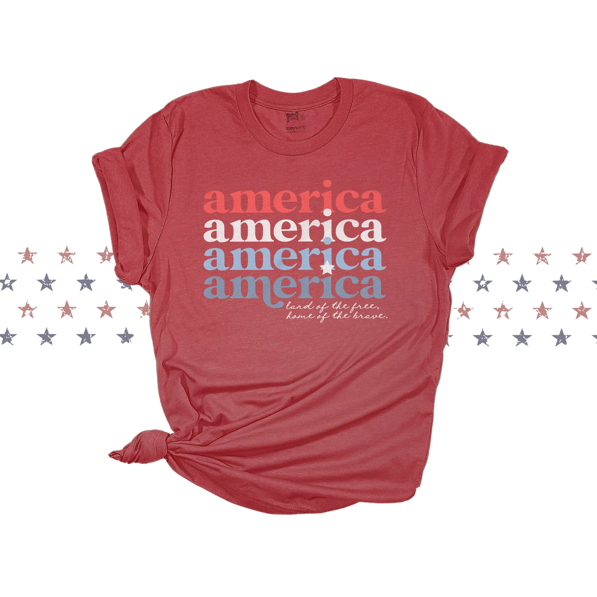 america retro font tank home of the brave land of the free patriotic cute summer tank top