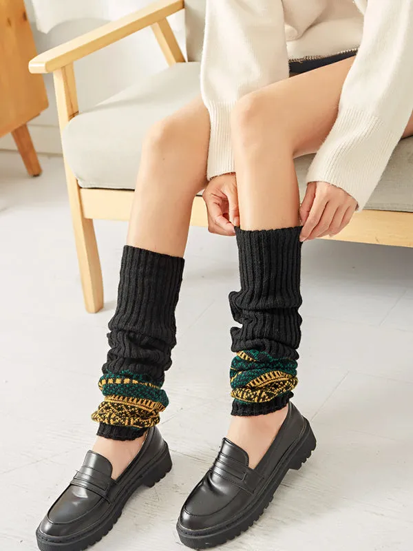 Casual Keep Warm Printed Leg Warmers Accessories