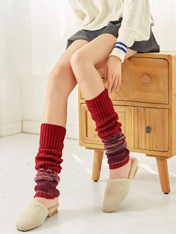 Casual Keep Warm Printed Leg Warmers Accessories