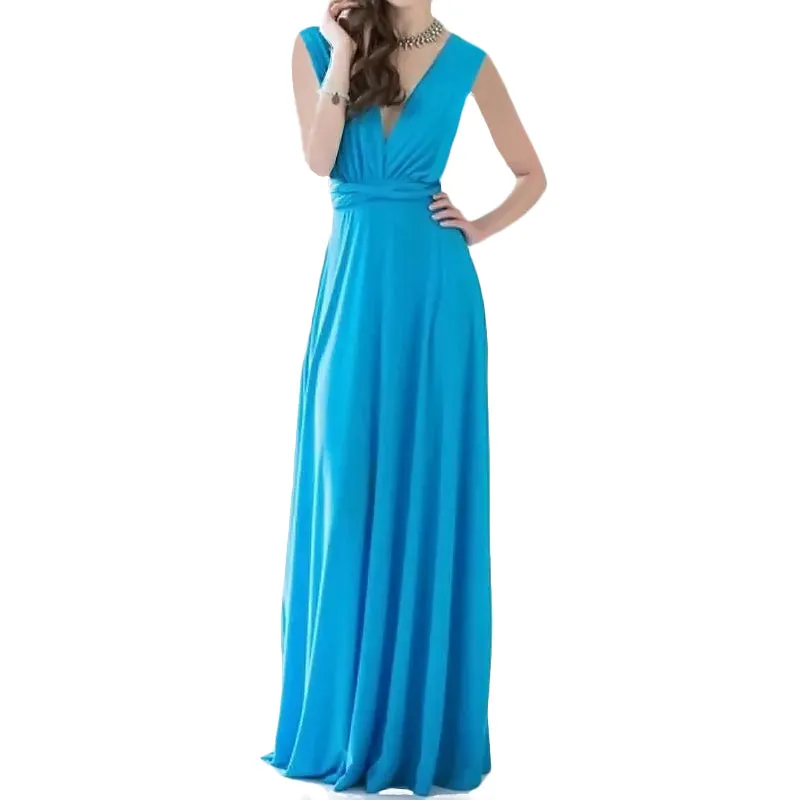 Elegant Multiway Convertible Wrap Maxi Dress