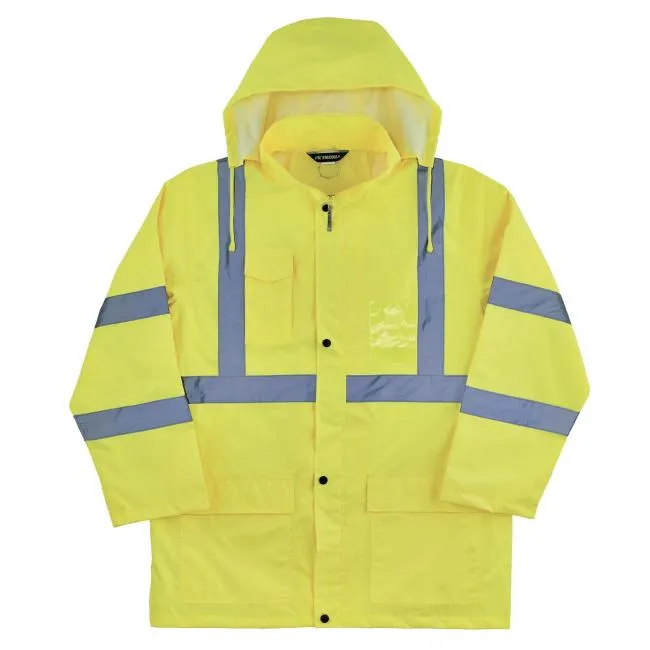 Ergodyne GloWear Type R Class 3 Lightweight Hi-Vis Rain Jacket - Lime