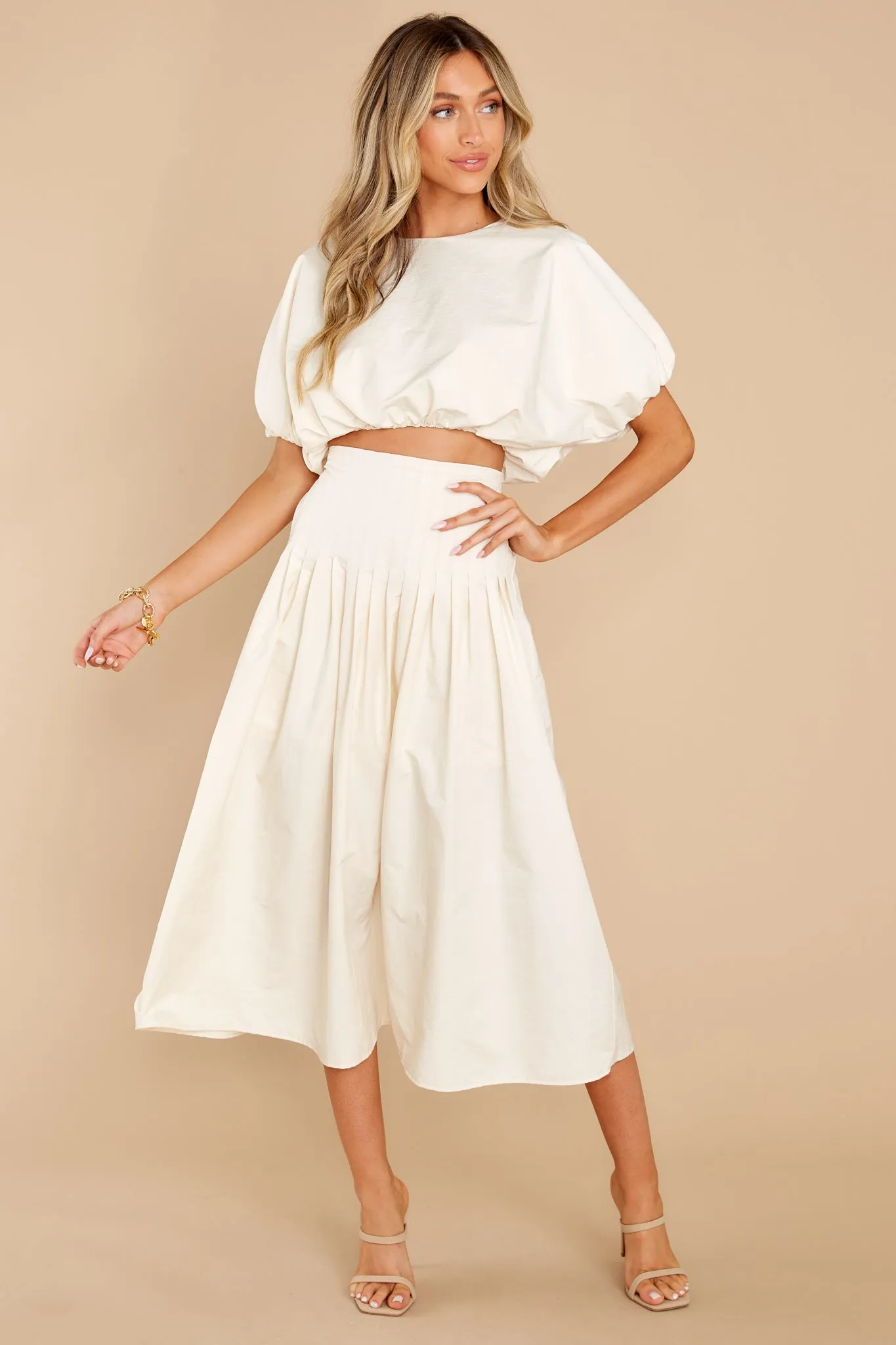 Freedom Calls Cream Two Piece Set