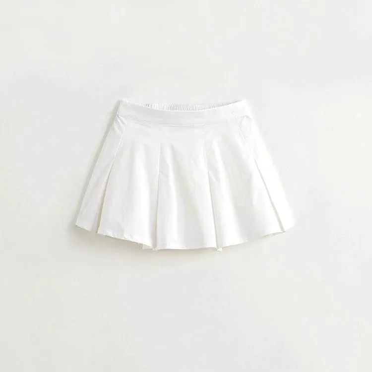 MARC & JANIE Girls Lightweight Quick Drying A-Line Pleated Sports Mini Skirt 240350