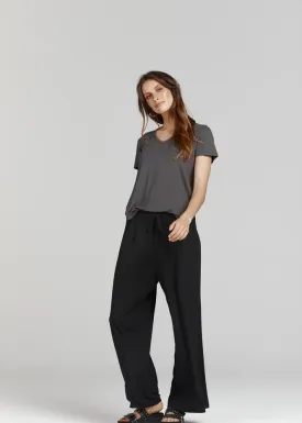 Miley Relaxed-Fit Bamboo Pant - Black