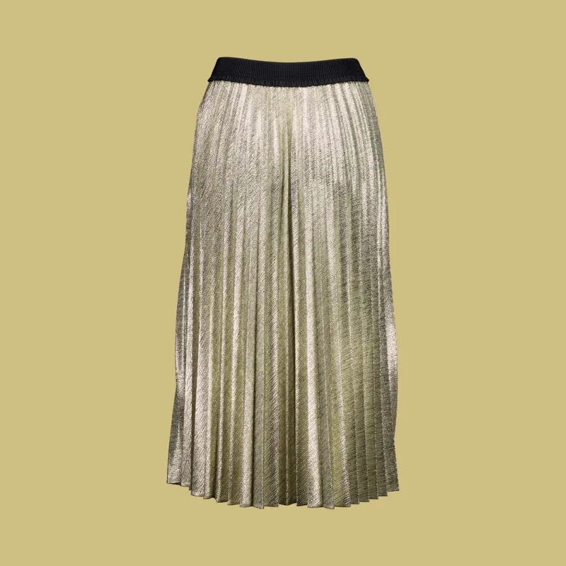 Olga de Polga Champagne Pleat Skirt - Gold