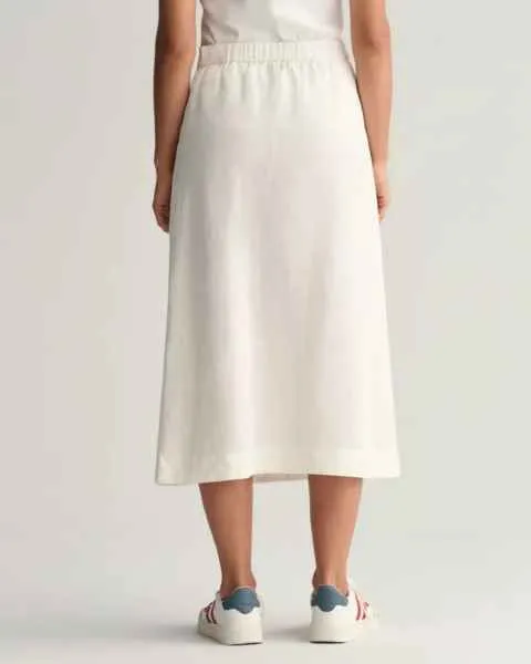 REL MIDI LINEN BLEND SKIRT