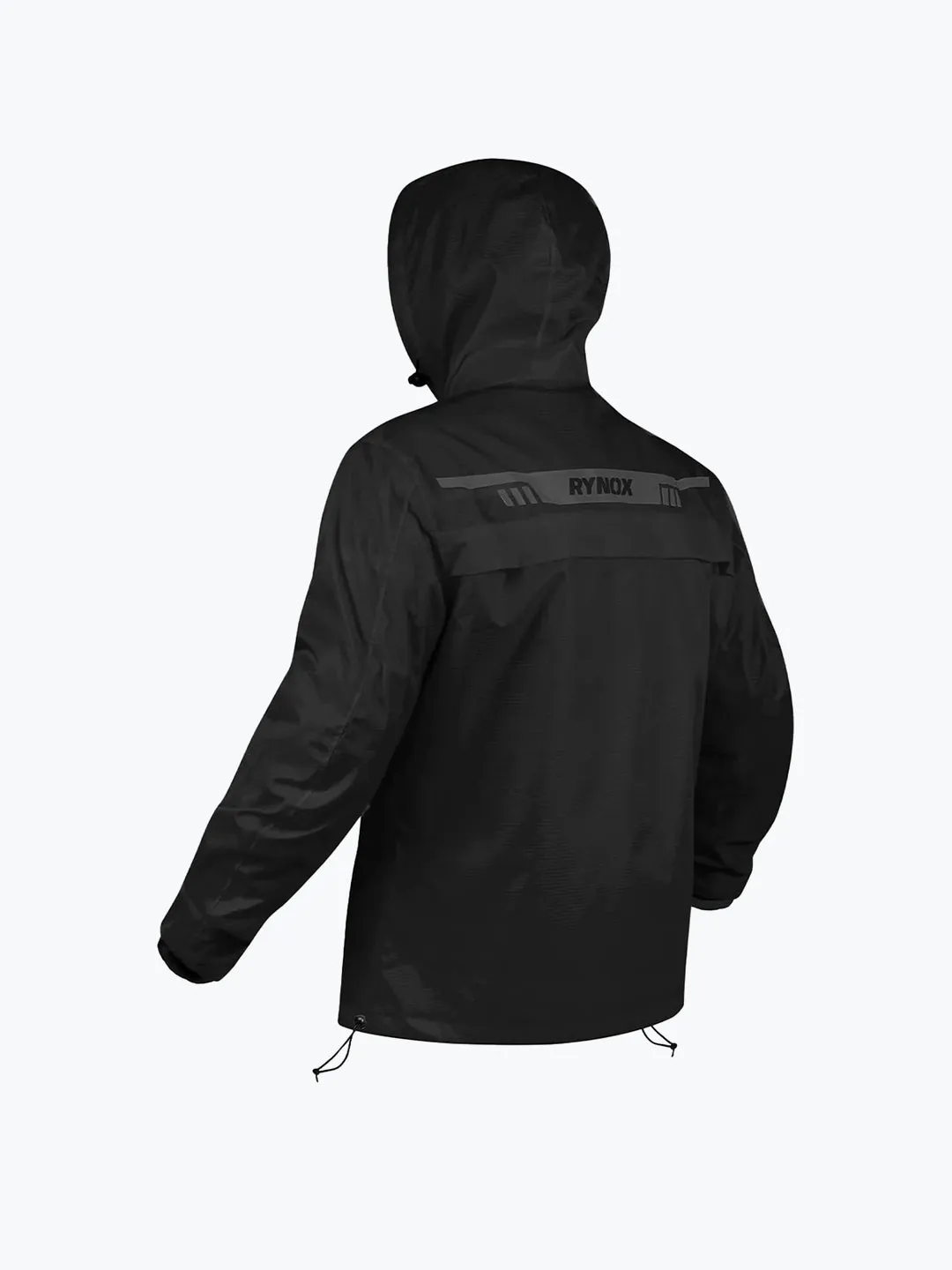 Rynox H2GO Pro 3 Rain Jacket Black