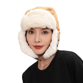 Sidiou Group Windproof Warm Hat Winter Autumn Ear Protection Cotton Ushanka Hat Thickening Outdoor Sports and Ski Hat Women Men