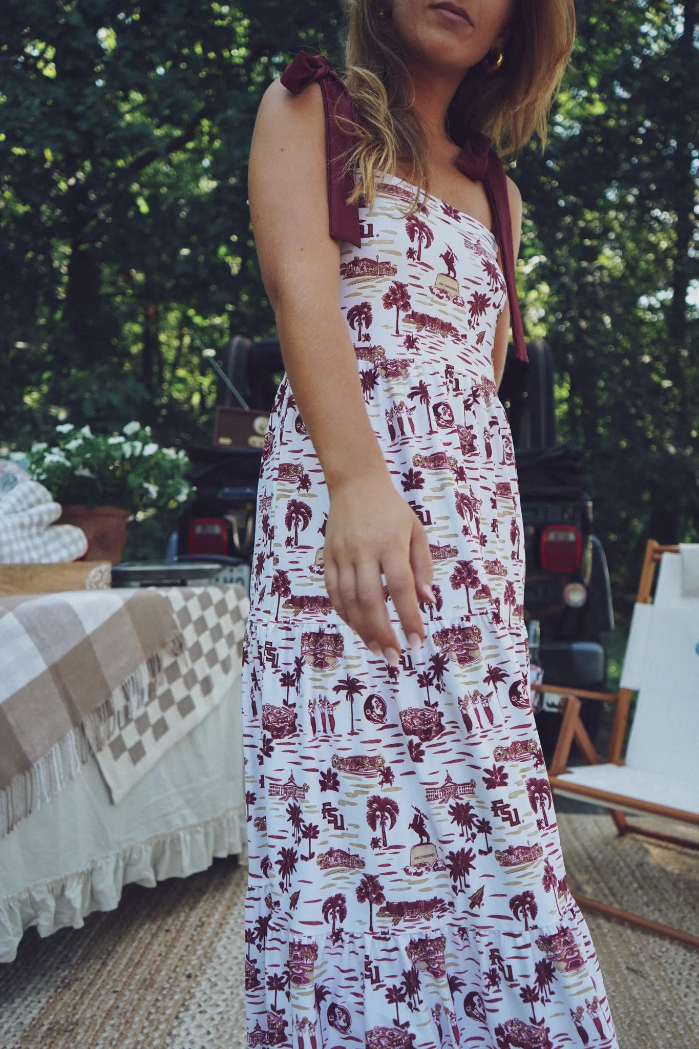 Tailgate Collection Sage Dress - Florida State Toile