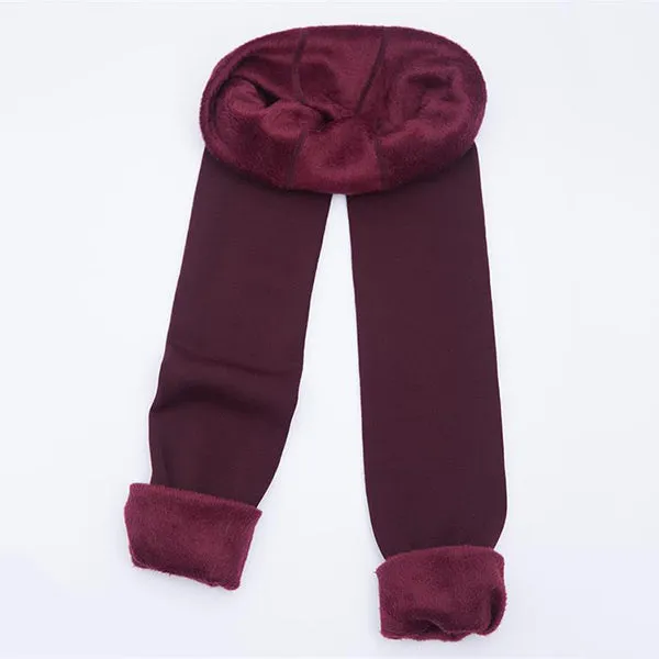 Tresdin Autumn Winter Fashion Explosion Model Plus Thick Velvet Warm Seamlessly Integrated Inverted Cashmere Leggings Warm Pants