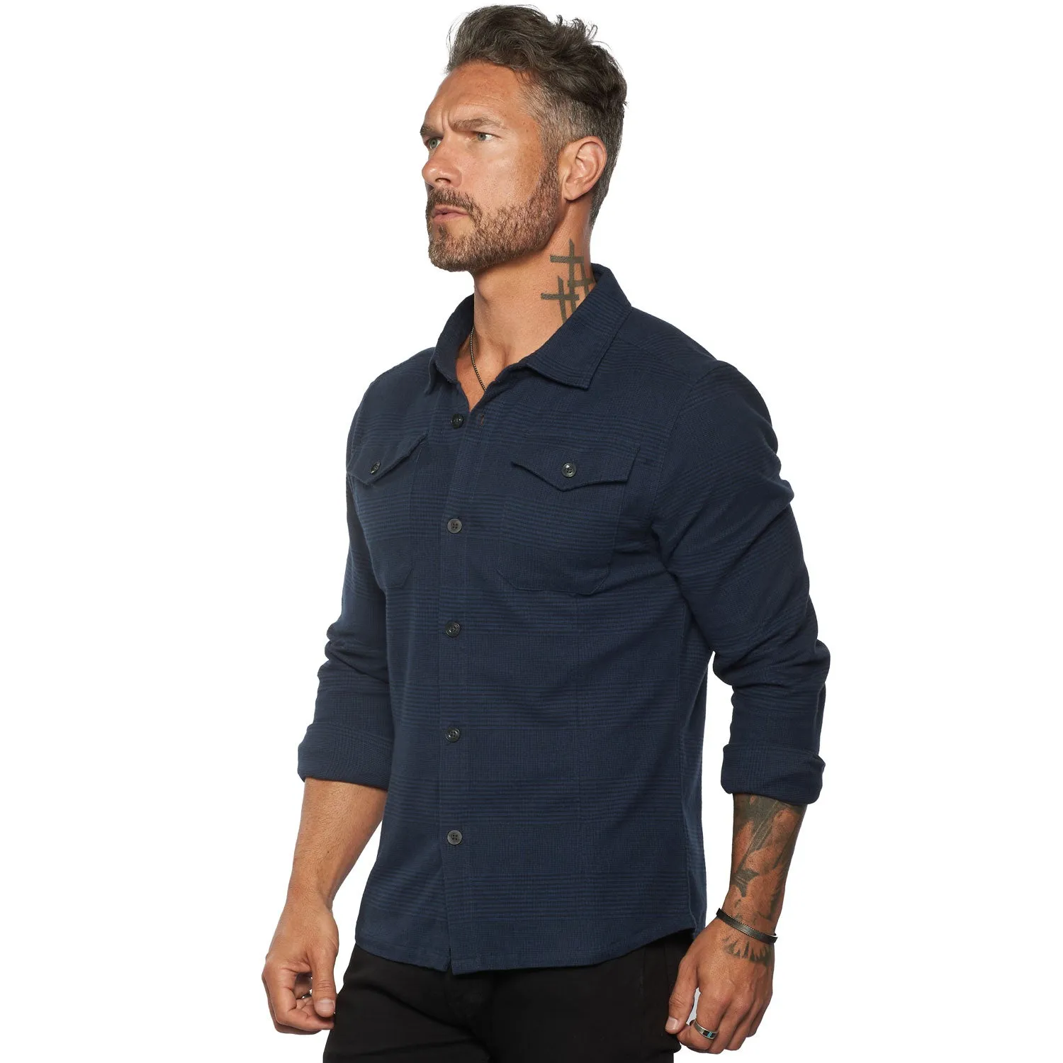 Untucked Tailored SLIM Fit Button-Up Shirt (Runs Small)