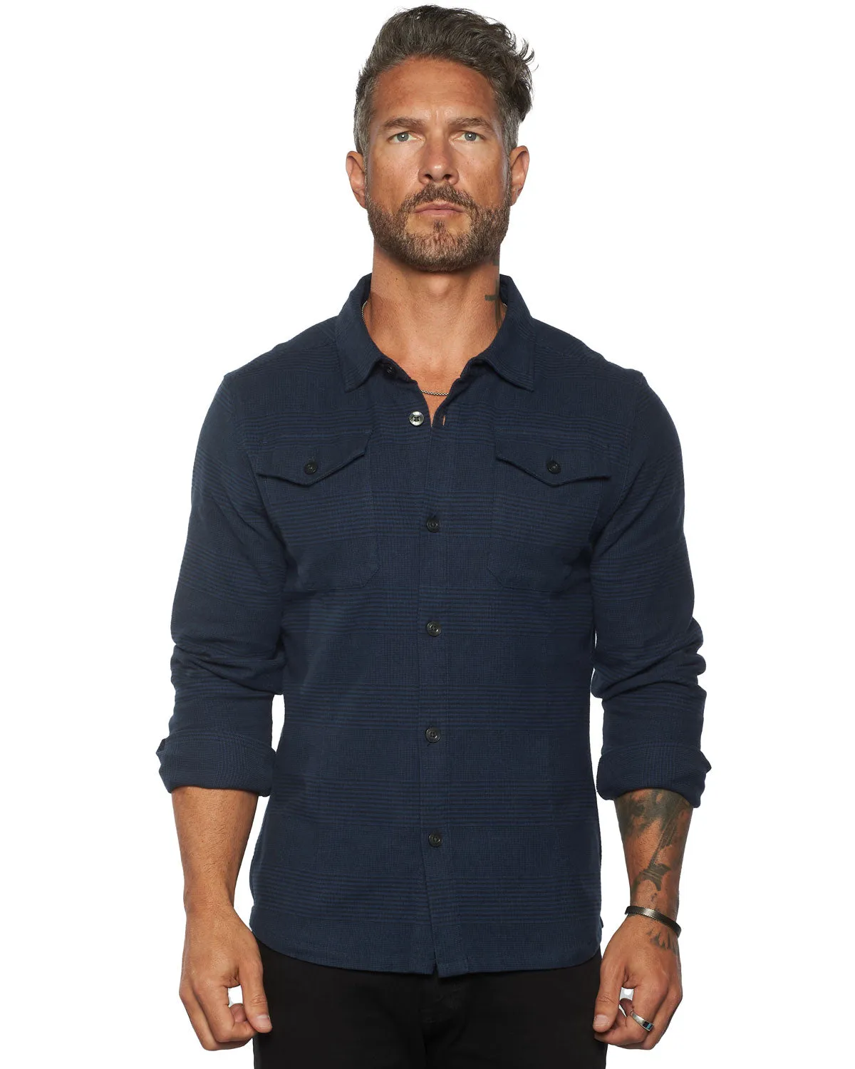 Untucked Tailored SLIM Fit Button-Up Shirt (Runs Small)